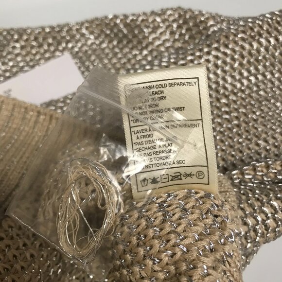 NEW BB Dakota Sweater XSmall Steve Madden Retail $89.00 Rose Gold Metallic - Picture 10 of 11